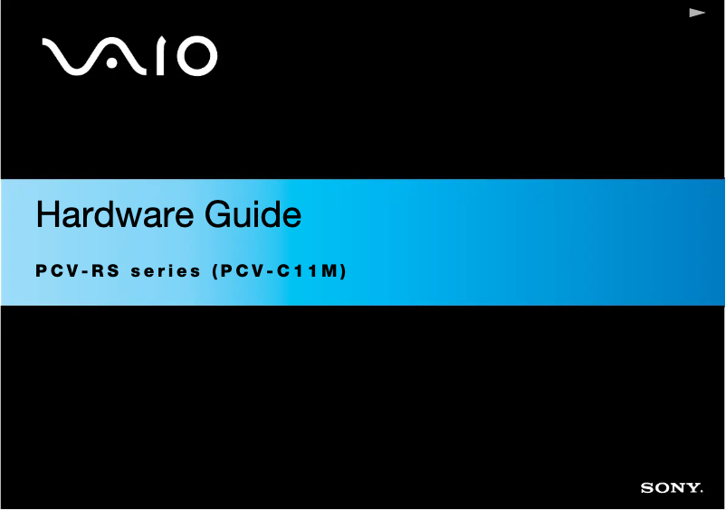 Page 1 de la notice Manuel utilisateur Sony Vaio PCV-RS702