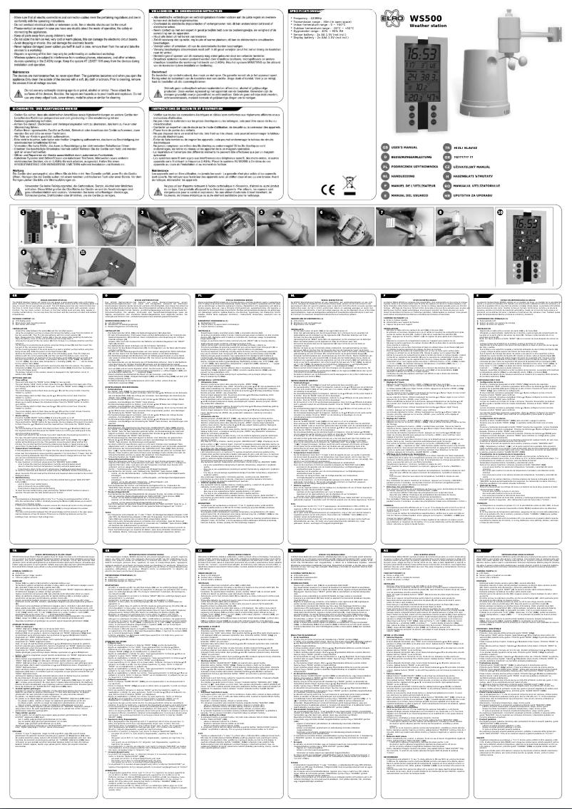 Página 1 del manual Manual de usuario Elro WS500