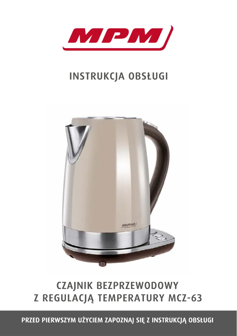 Page 1 de la notice Manuel utilisateur MPM MCZ-63