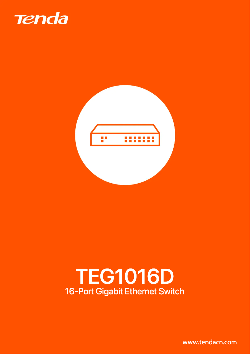 Page 1 de la notice Fiche technique Tenda TEG1016D