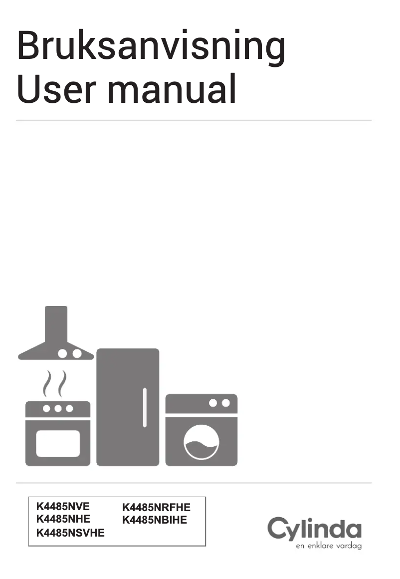 Page 1 de la notice Manuel utilisateur Cylinda K4485NSVHE