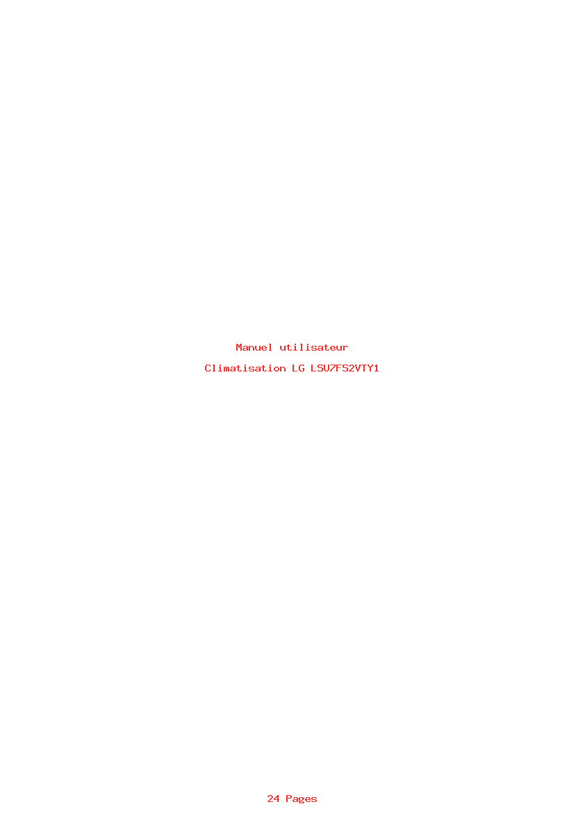 Page 1 de la notice Manuel utilisateur LG LSU7FS2VTY1