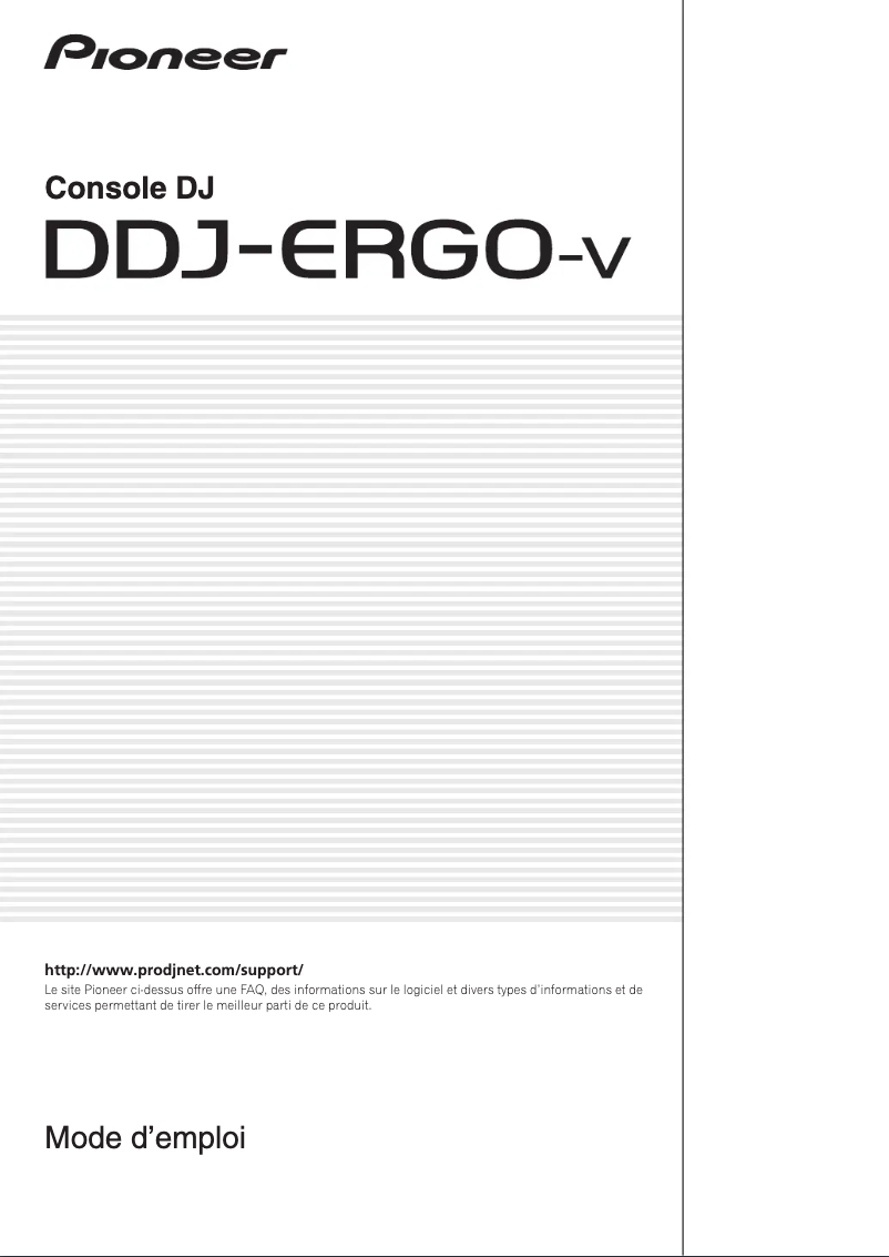 Página 1 del manual Manual de usuario Pioneer DDJ-Ergo