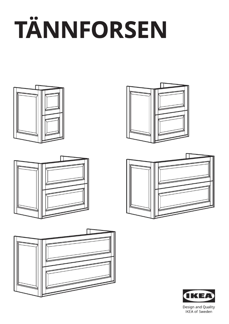 Page 1 de la notice Manuel utilisateur Ikea TÄNNFORSEN 405.351.18