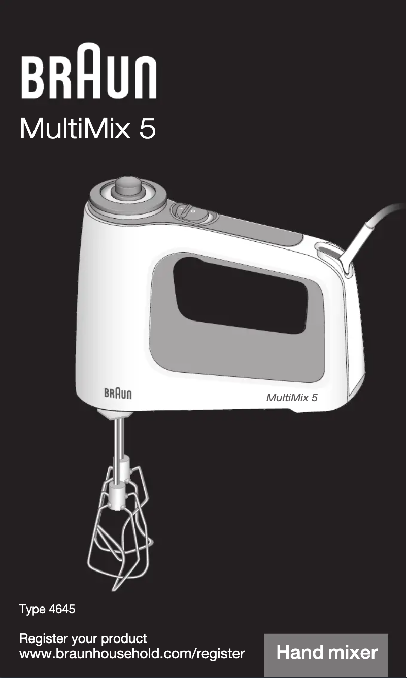 Page 1 de la notice Manuel utilisateur Braun HM5107WH