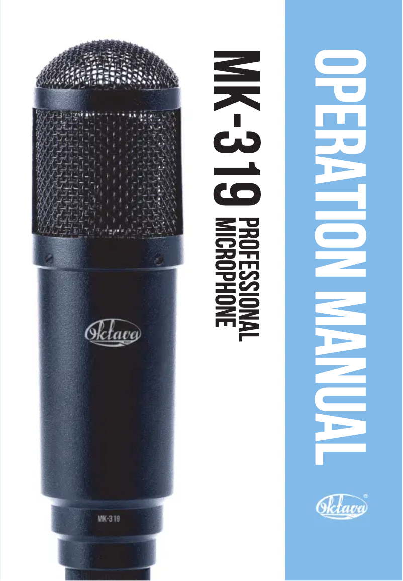 Page 1 de la notice Manuel utilisateur Oktava MK-319