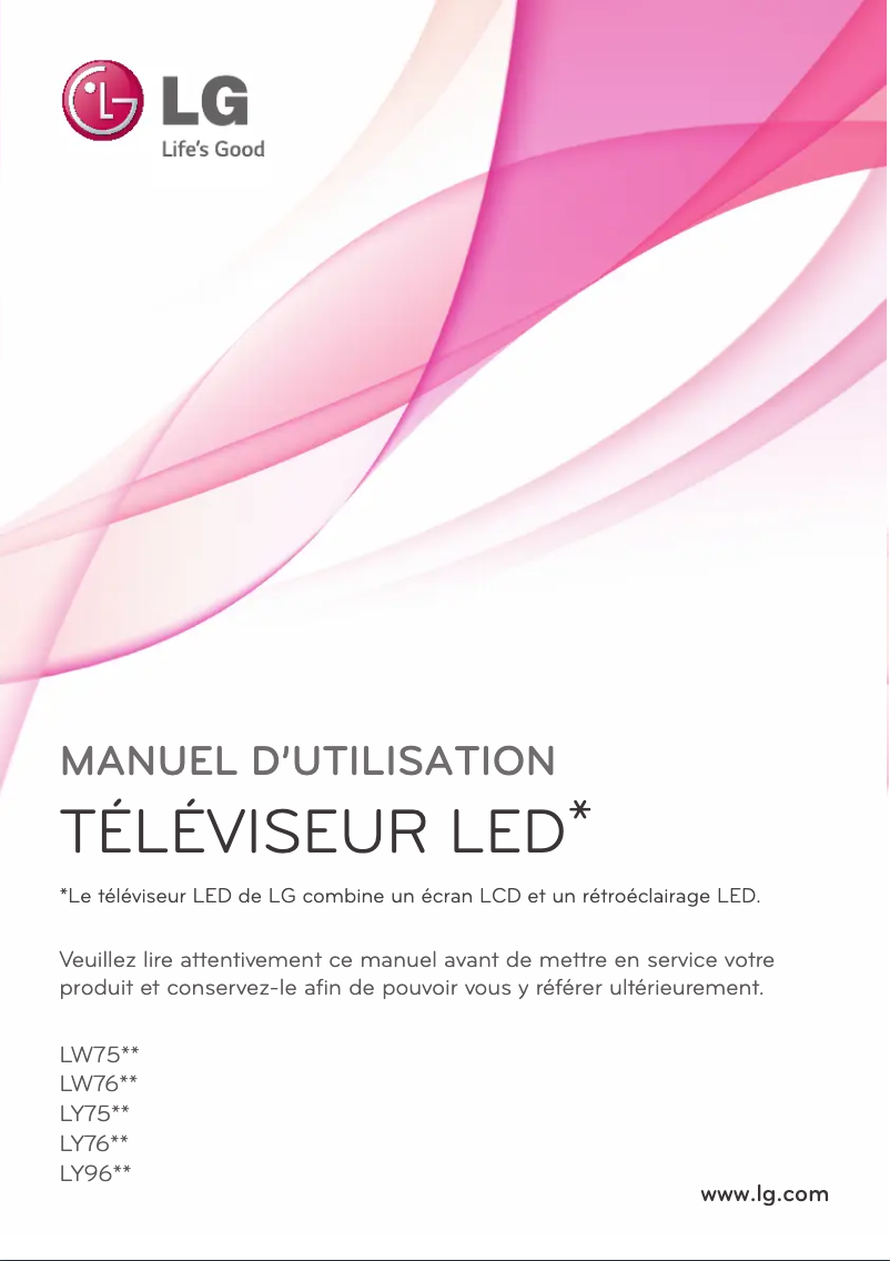 Page 1 de la notice Manuel utilisateur LG 39LY751H