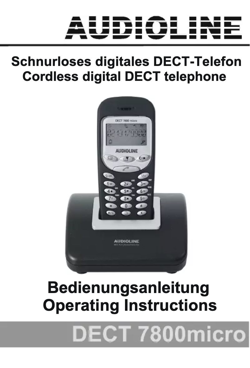 Imagen de la primera página del manual del dispositivo Dect 7800 micro