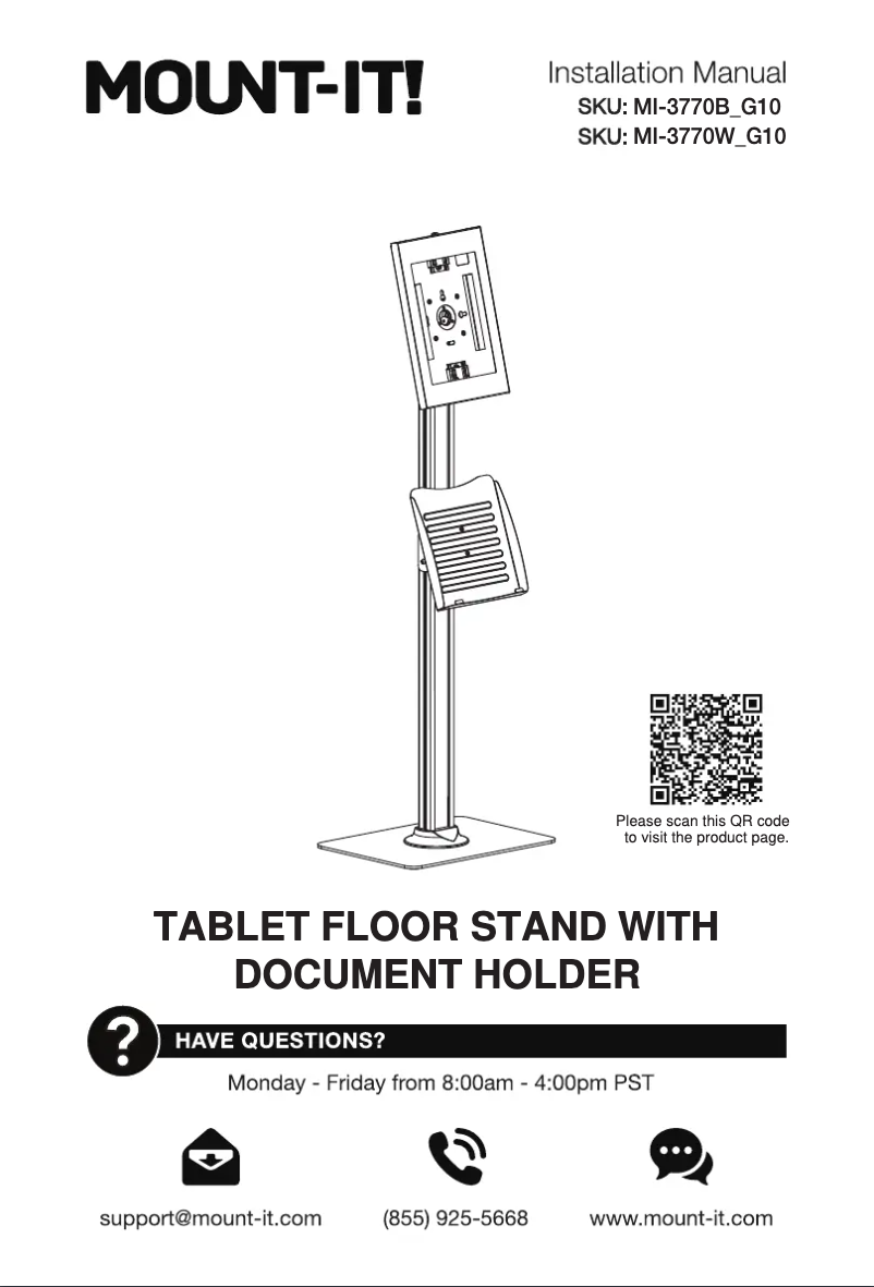 Page 1 de la notice Manuel utilisateur Mount-It! MI-3770