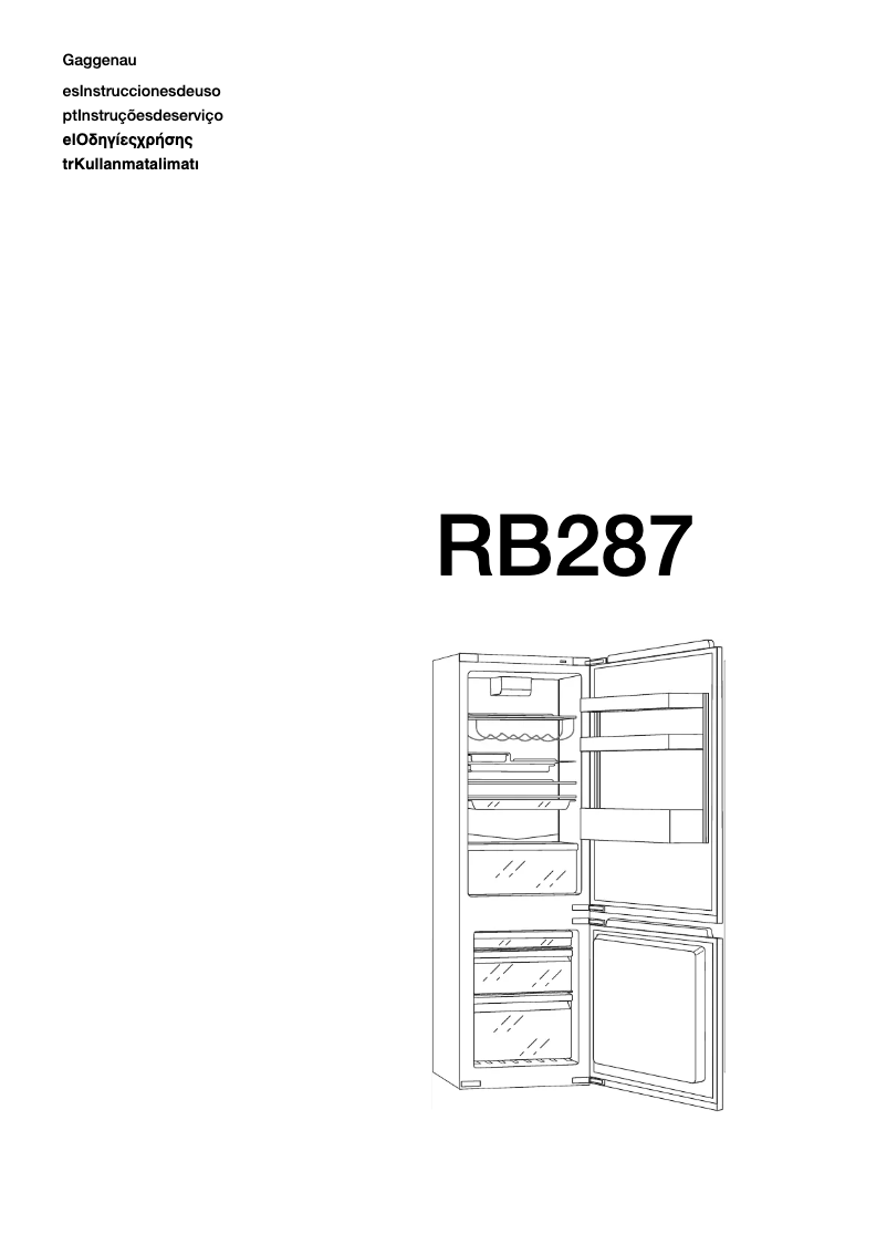 Page 1 de la notice Manuel utilisateur Gaggenau RB287203