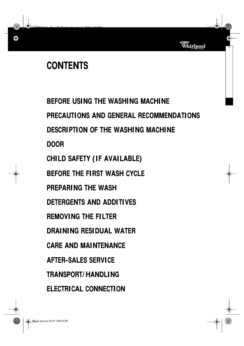Página 1 del manual Manual de usuario Whirlpool AWM 5130/3