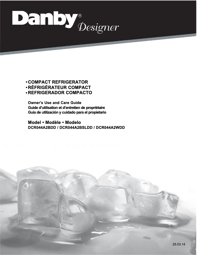 Page 1 de la notice Manuel utilisateur Danby DCR044A2BDD