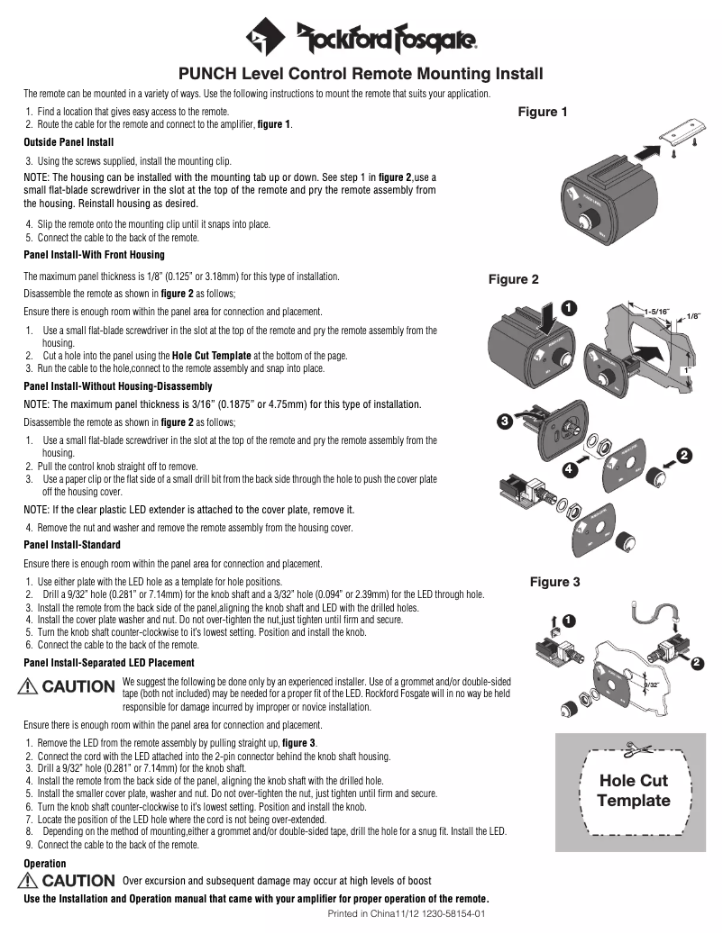 Page 1 de la notice Manuel utilisateur Rockford Fosgate Punch PLC2