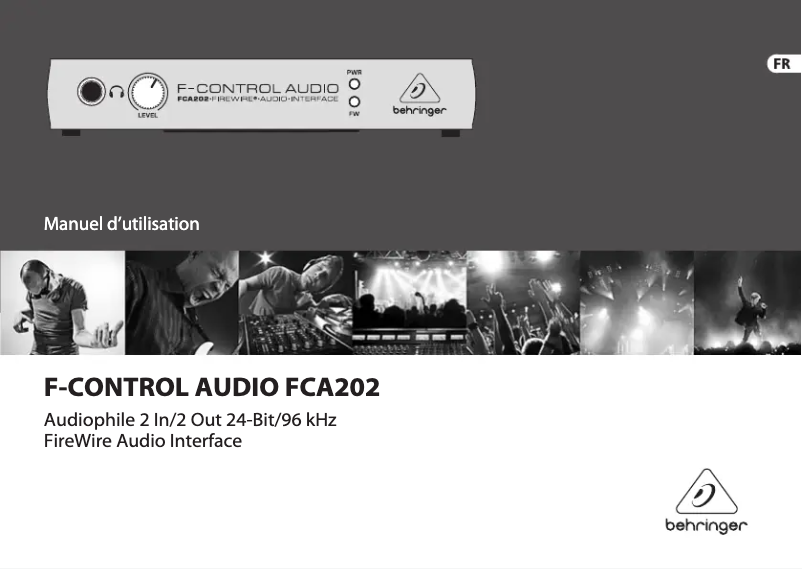 Página 1 del manual Manual de usuario Behringer F-Control Audio FCA202