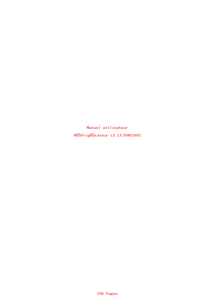 Page 1 de la notice Manuel utilisateur LG LF25H6200S