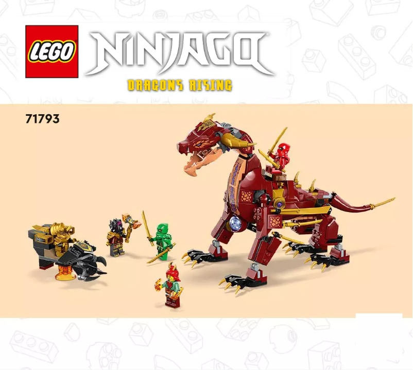 Page 1 de la notice Manuel utilisateur Lego Ninjago 71793
