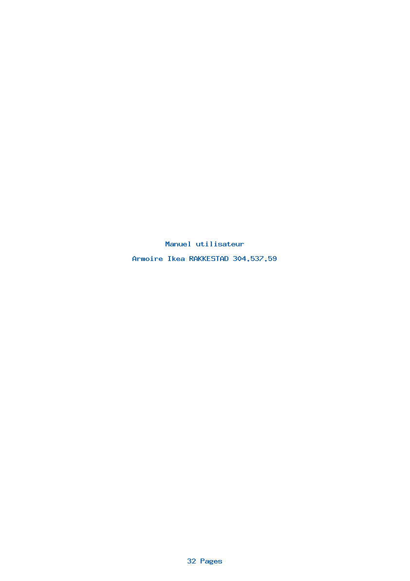 Page 1 de la notice Manuel utilisateur Ikea RAKKESTAD 304.537.59