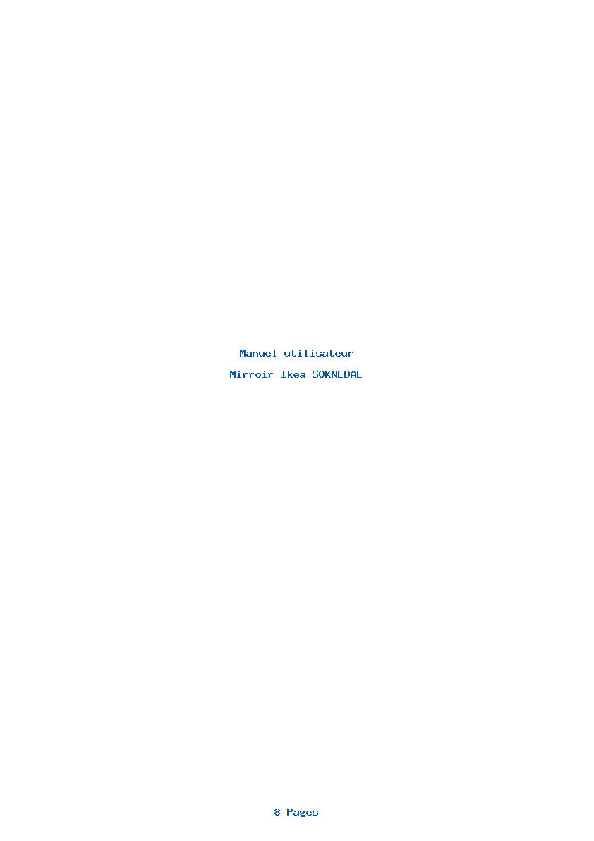 Page 1 de la notice Manuel utilisateur Ikea SOKNEDAL