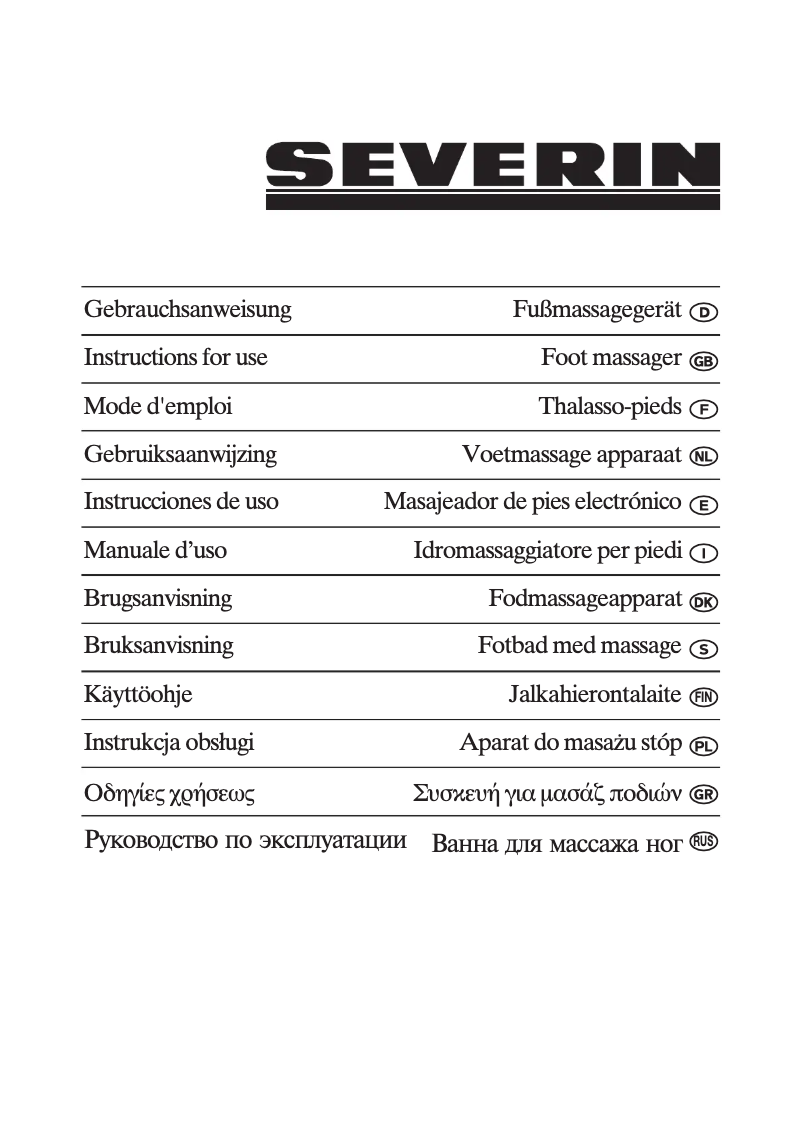 Page 1 de la notice Manuel utilisateur Severin FM 7631