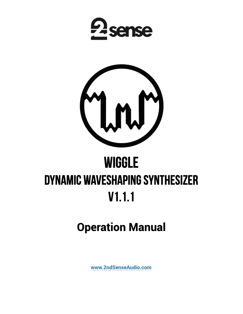 Page 1 de la notice Manuel utilisateur 2nd Sense Audio Wiggle