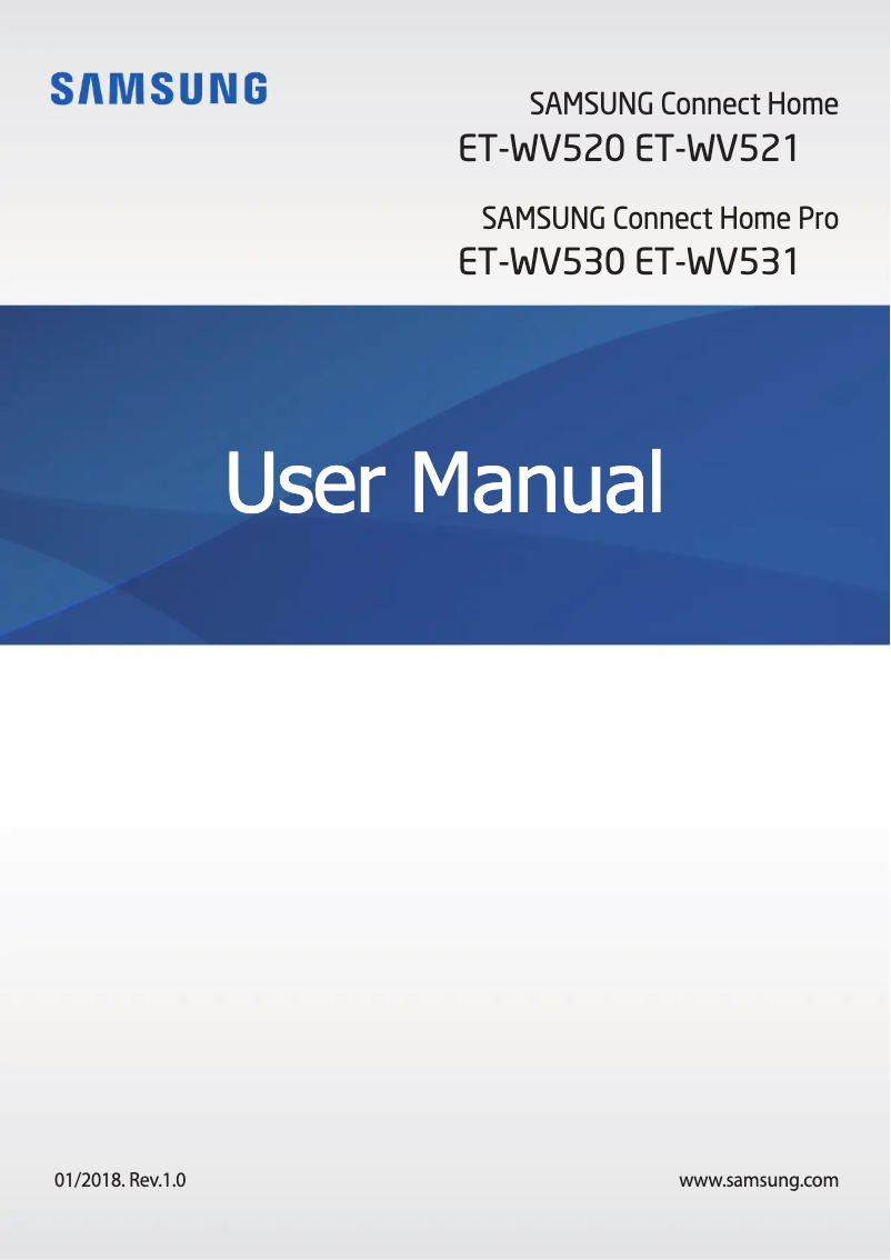 Página 1 del manual Manual de usuario Samsung Connect Home ET-WV521
