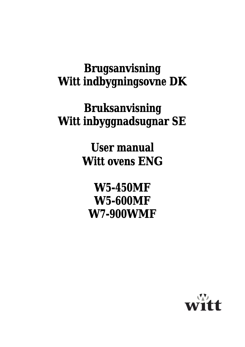 Page 1 de la notice Manuel utilisateur Witt W5-450MF