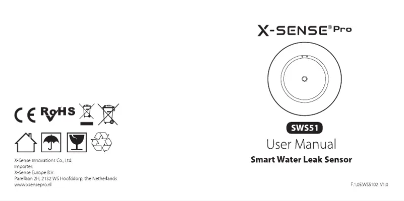 Page 1 de la notice Manuel utilisateur X-Sense SWS51