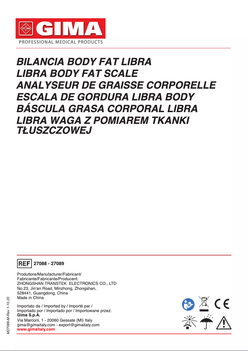 Page 1 de la notice Manuel utilisateur GIMA 27089