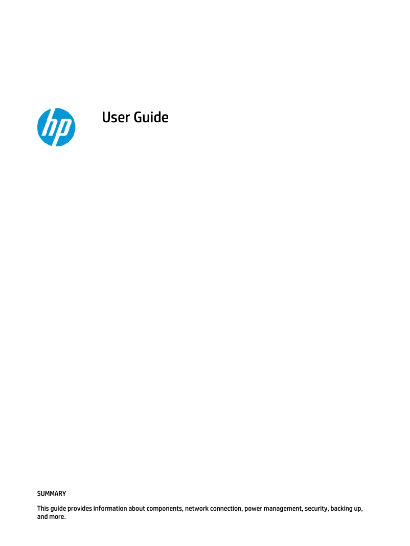 Page 1 de la notice Manuel utilisateur HP ProBook 430