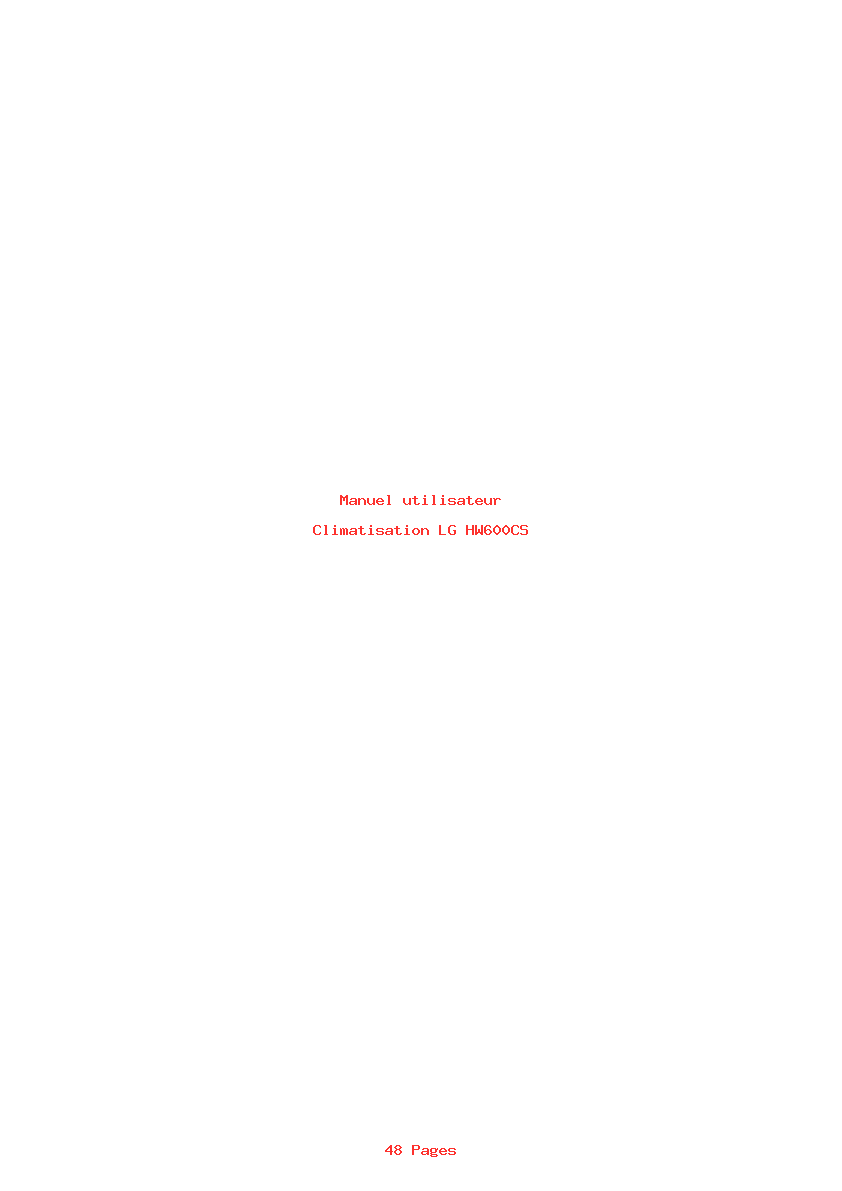 Page 1 de la notice Manuel utilisateur LG HW600CS