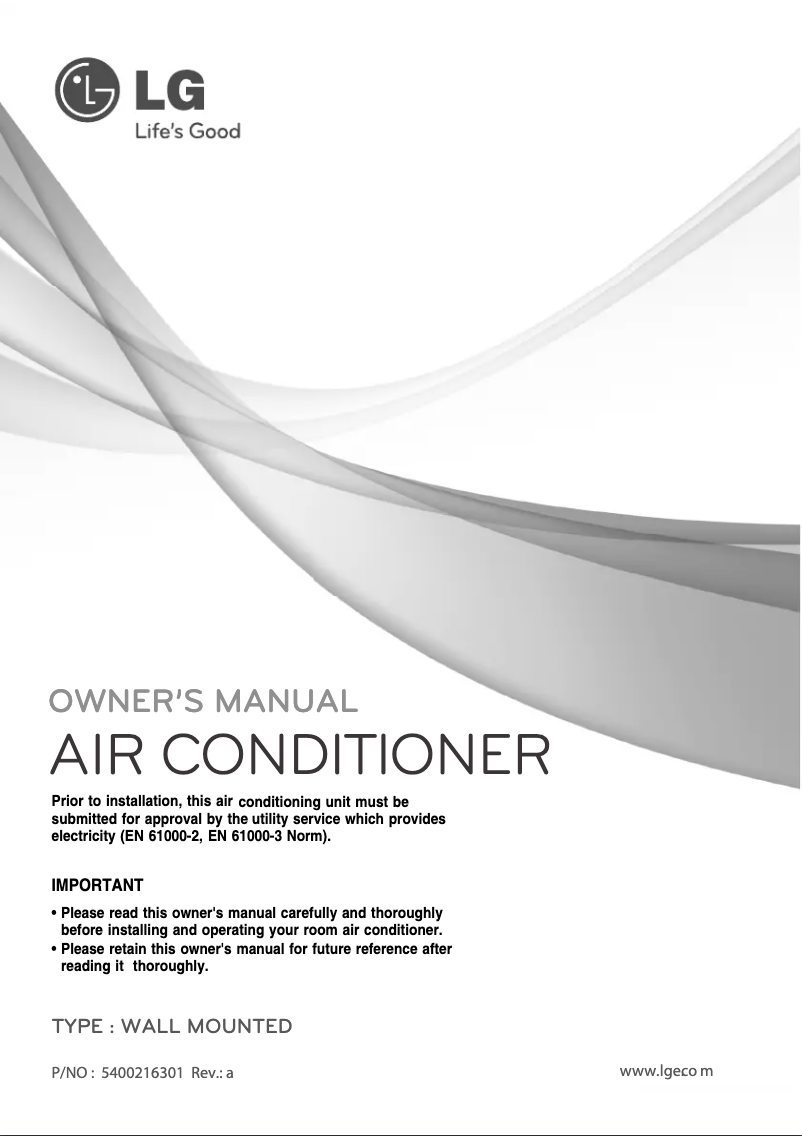 Page 1 of the manual User Manual LG KSNC1865FM2