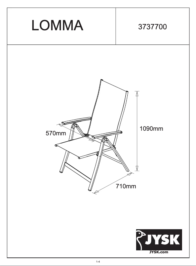 Page 1 de la notice Manuel utilisateur JYSK Lomma