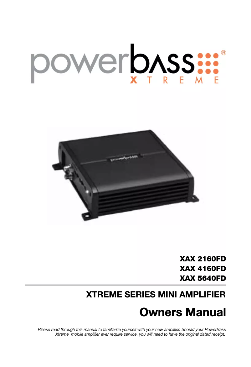 Página 1 del manual Manual de usuario PowerBass Xtreme XAX 5640FD