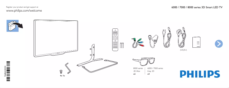 Page n°1 - Guide de démarrage rapide Philips 60PFL6008S