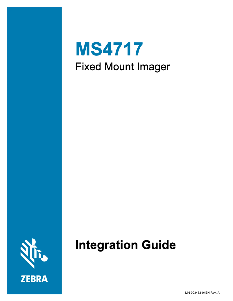 Page 1 de la notice Manuel utilisateur Zebra MS4717