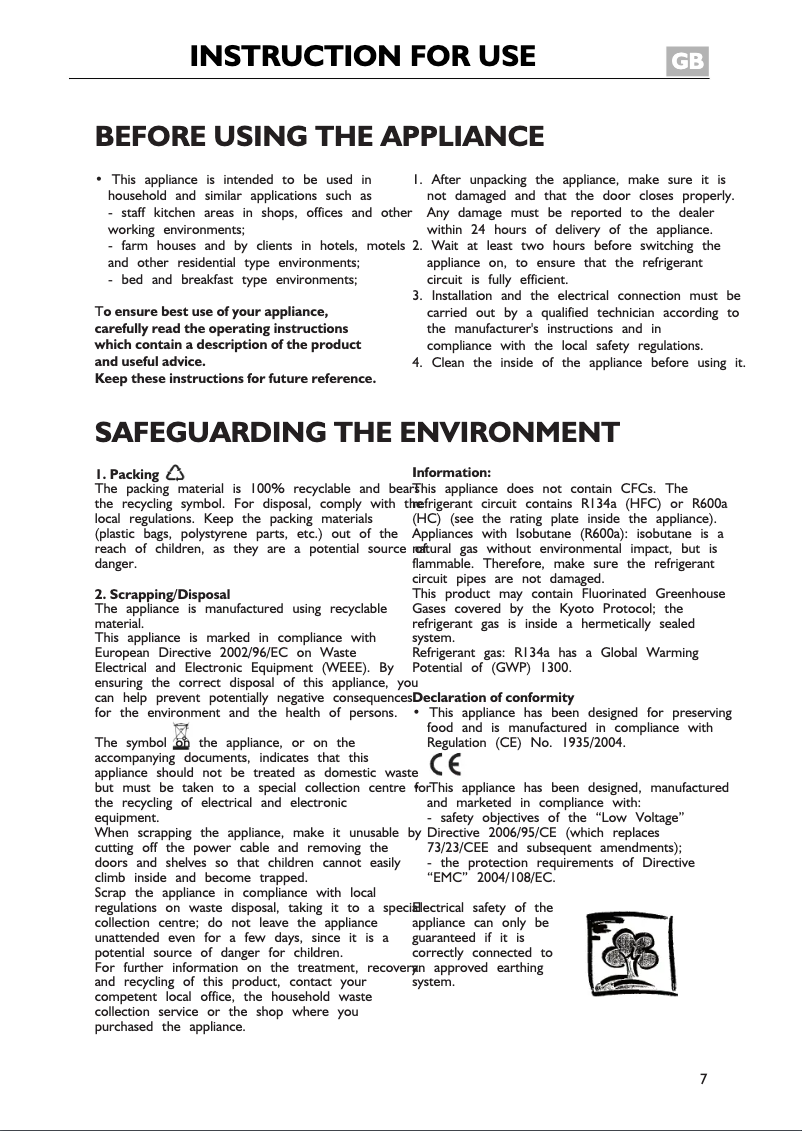 Page 1 de la notice Manuel utilisateur Whirlpool WBC35462 A++NFCX