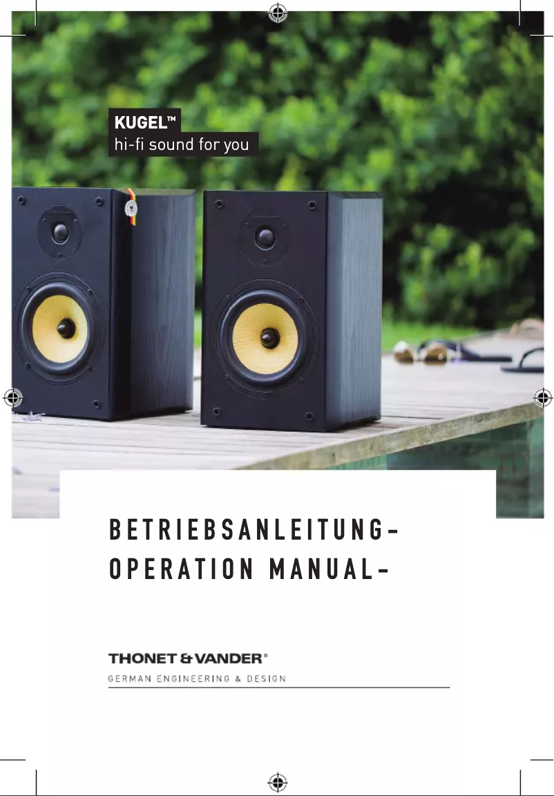 Page 1 de la notice Manuel utilisateur Thonet & Vander KUGEL