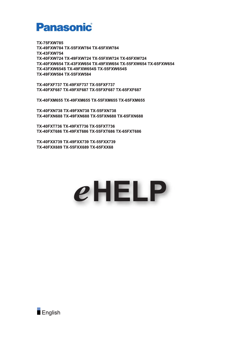 Page 1 de la notice Manuel utilisateur Panasonic TX-49FXT686