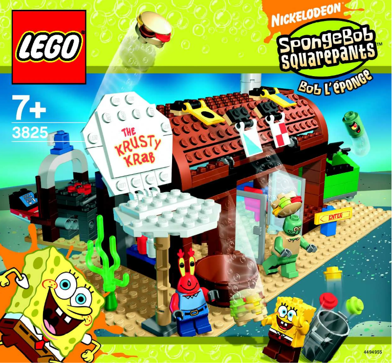Page 1 de la notice Consignes visuelles Lego Spongebob 3825