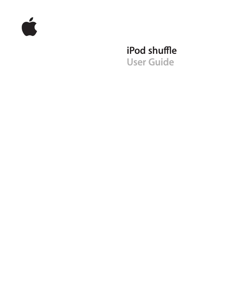 Page 1 of the manual User Manual Apple iPod Shuffle 4th generation