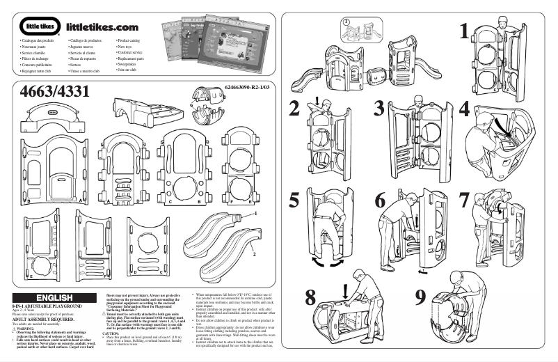 Page 1 de la notice Manuel utilisateur Little Tikes 8in1 4331