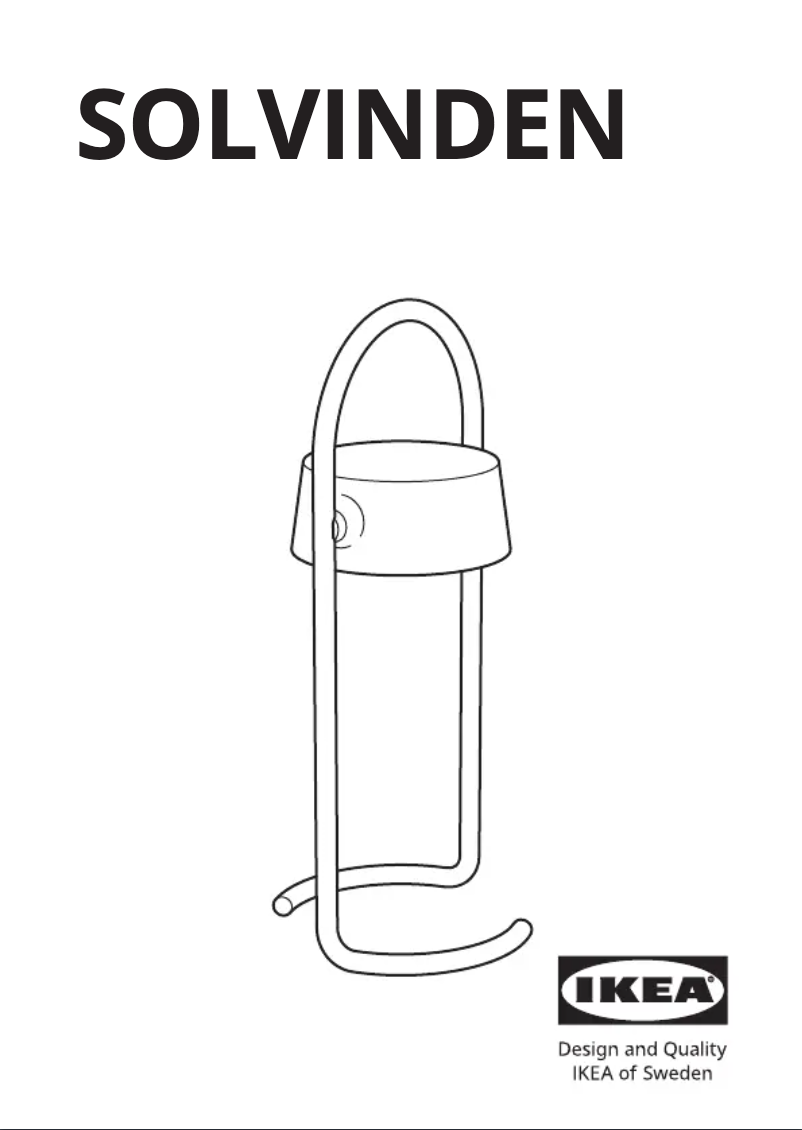 Page 1 de la notice Manuel utilisateur Ikea SOLVINDEN 805.705.72