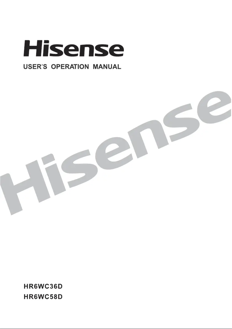Page 1 de la notice Manuel utilisateur Hisense HR6WC58D