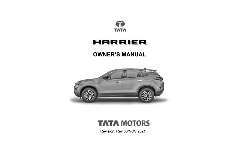Page 1 de la notice Manuel utilisateur Tata Harrier (2003)