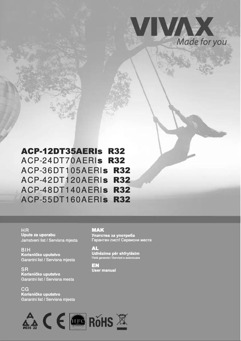 Page 1 of the manual User Manual Vivax ACP-24DT70AERI