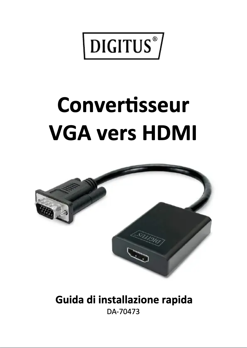 Page 1 de la notice Manuel utilisateur Digitus DA-70473