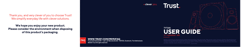 Page 1 de la notice Manuel utilisateur Trust Tytan 2.1