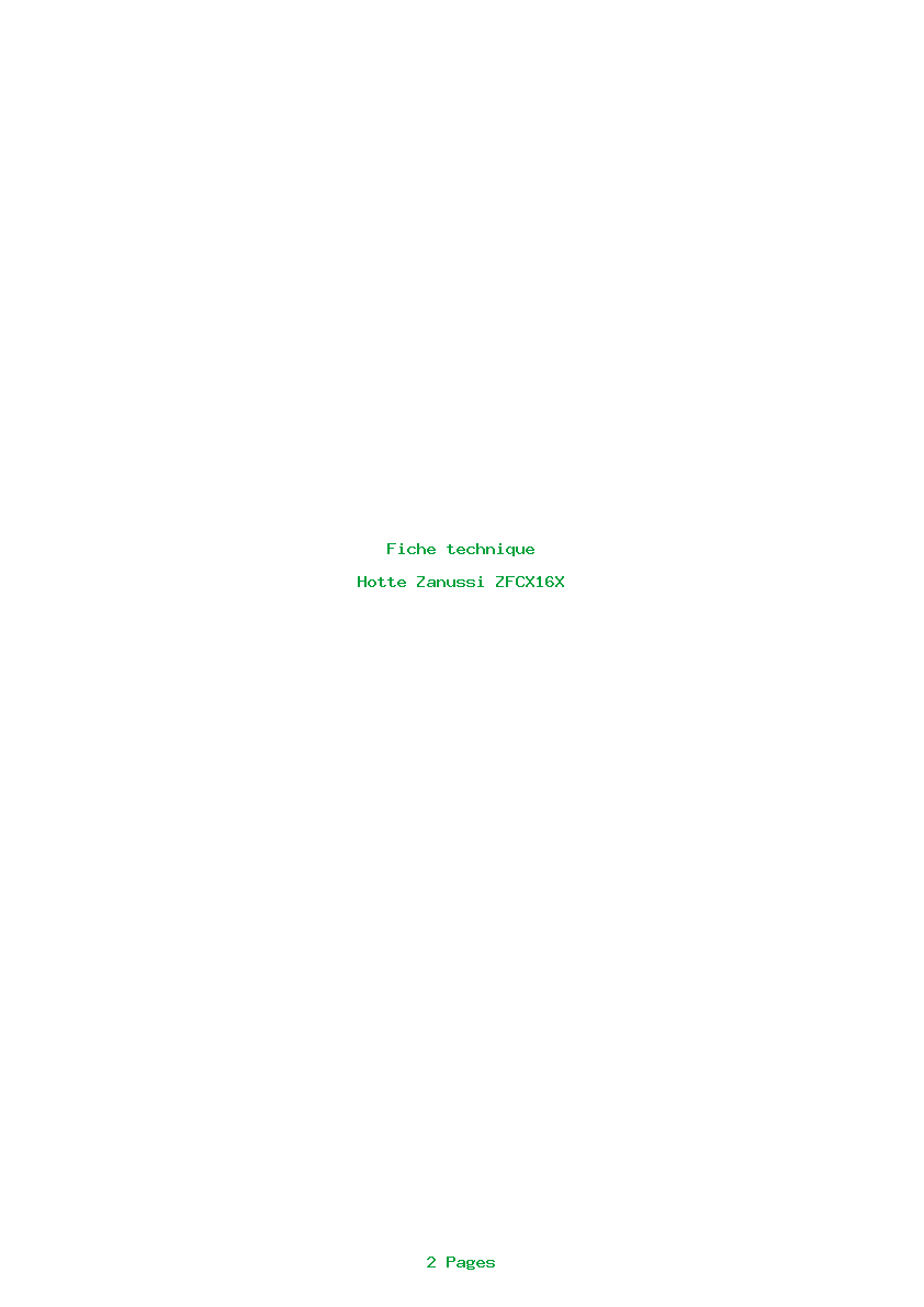 Image de la première page du manuel de l'appareil ZFCX16X