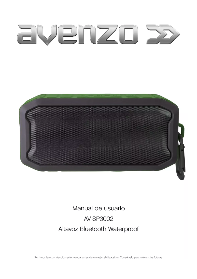 Página 1 del manual Manual de usuario Avenzo AV-SP3002BG