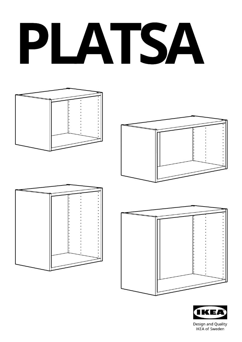 Page 1 de la notice Manuel utilisateur Ikea PLATSA 403.874.91
